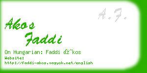 akos faddi business card